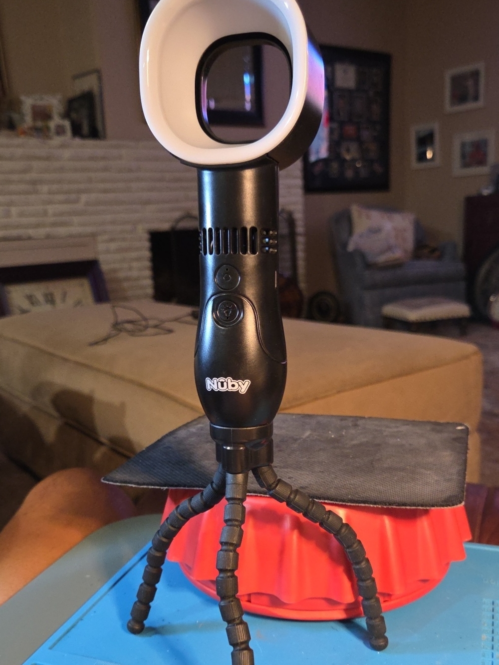 Black Handheld Ring Light with Flexible Mini Tripod